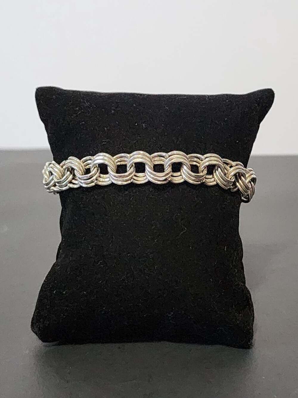 elco sterling silver bracelet With Safety Chain 8"